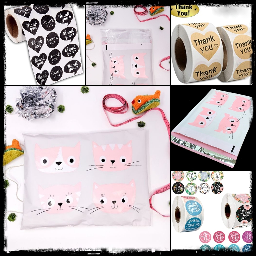 50pc Poly Mailers & FREE Stickers Bundle